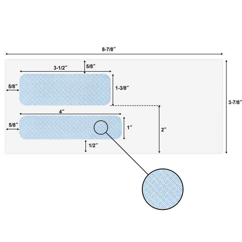 ValBox ظروف أمان ذاتية الإغلاق عدد 500 من فال بوكس #9 3-7/8x8-7/8" مع نافذتين مزدوجتين لفواتير كويك بوكس، البيانات التجارية والمستندات القانونية - Image 2